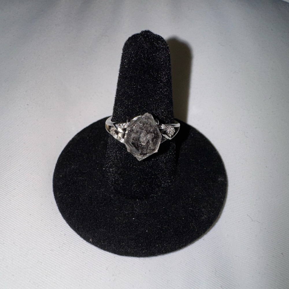 Small Herkimer Diamond Ring